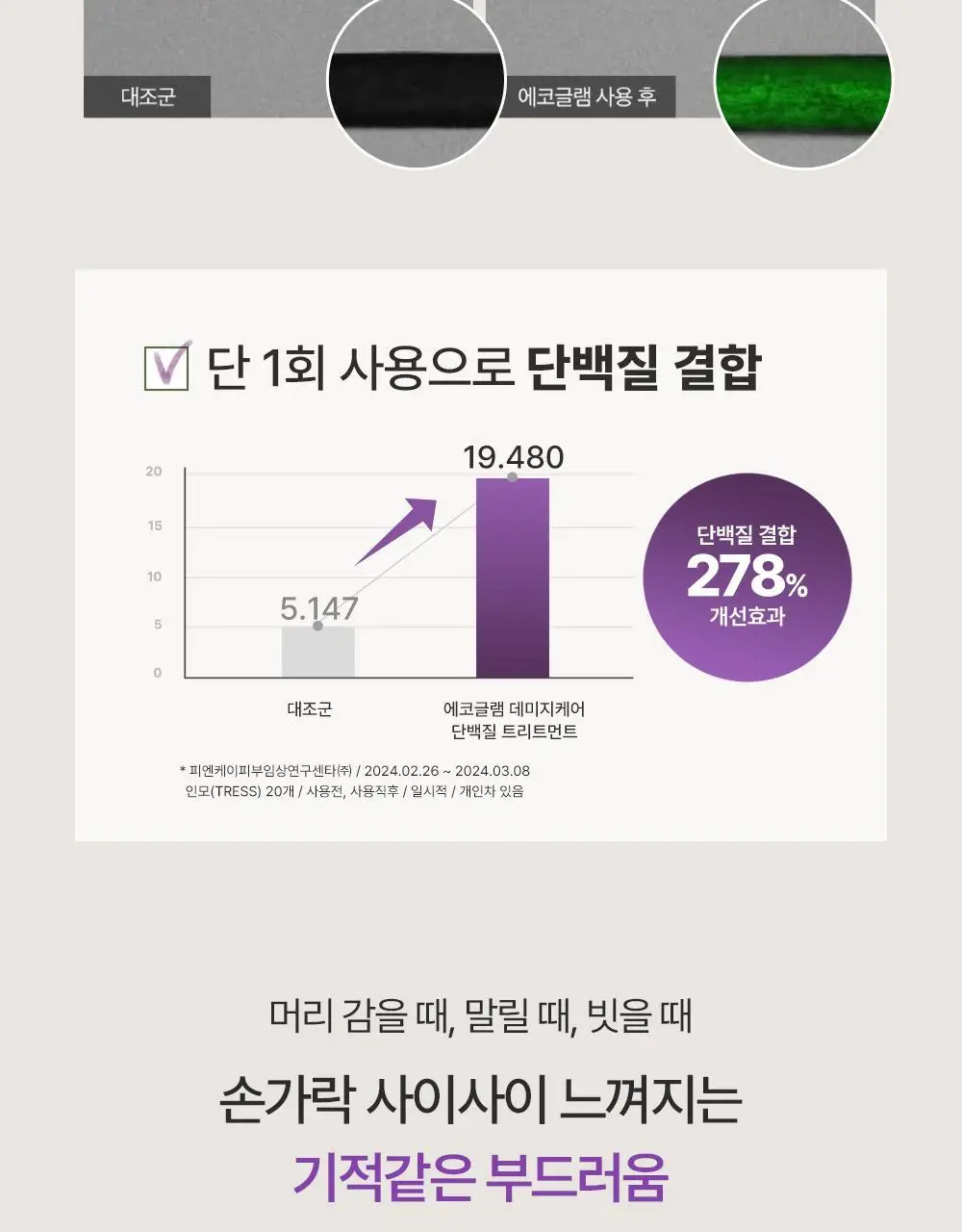 [트리트먼트 10매 증정] 데미지 케어 단백질 트리트먼트 500ml 상세페이지 8